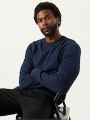 כחול כהה/אפור - FatFace 2 Pack Rye Crew Neck Knitted Jumper - תמונה 4 מתוך 5