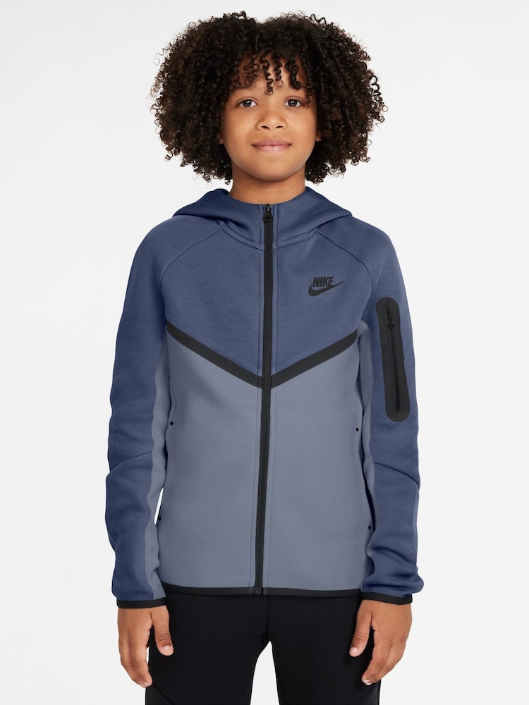Išsklaidyta mėlyna - „Nike Tech Fleece“ užtraukiamas džemperis su gobtuvu - 1 paveikslėlis iš 3