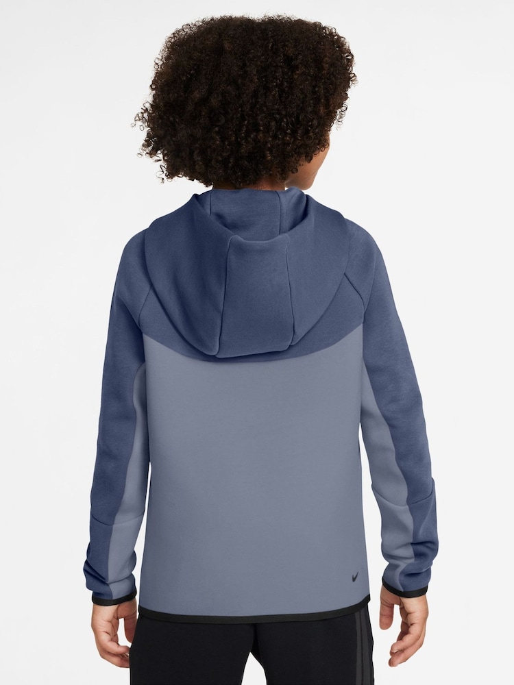 Išsklaidyta mėlyna - „Nike Tech Fleece“ užtraukiamas džemperis su gobtuvu - 2 paveikslėlis iš 3