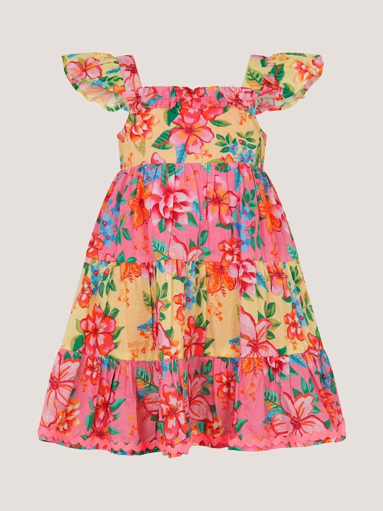 Monsoon Pink Baby Floral Print Dress - Image 1 of 3
