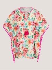Monsoon Floral Print Pom Pom Kaftan - Bild 2 von 4