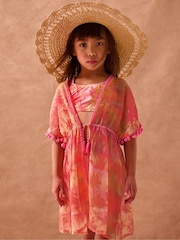 Monsoon Palm Print Pom Pom Kaftan - Bild 1 von 5