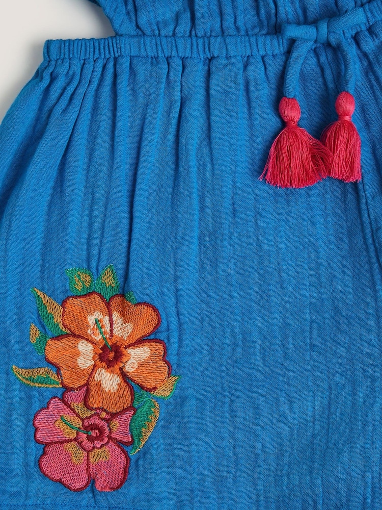 Monsoon One Shoulder Floral Embroidered Playsuit - Bild 5 von 5