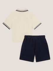 Monsoon Natural Palm Jersey Polo Shirt & Shorts Set - Image 2 of 3