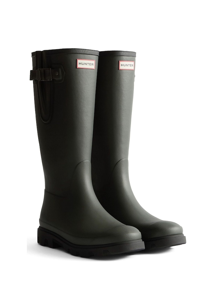 Hunter Green Downpour Adjustable Wellington Boots - Image 2 of 4
