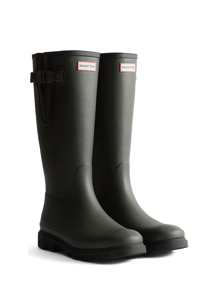 Hunter Green Downpour Adjustable Wellington Boots - Image 2 of 4