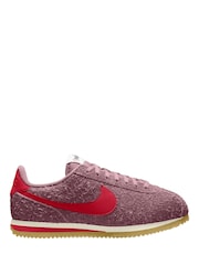 Nike Pink Smoke Cortez Trainers - Image 1 of 3