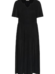 Kaffe Black Short Sleeve Midi KAvalery Amber Dress - Image 4 of 5