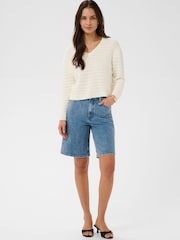 Kaffe Blue KaVallis Denim Shorts - Image 3 of 6