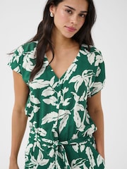 Kaffe Green KaMira V-Neck Floral Jumpsuit - Image 3 of 6