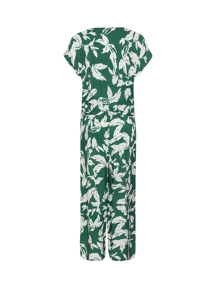 Kaffe Green KaMira V-Neck Floral Jumpsuit - Image 6 of 6
