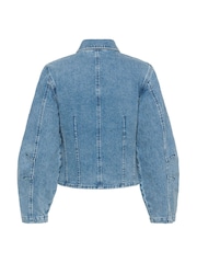 Kaffe Blue KaVallis Cropped Denim Shirt - Image 6 of 6