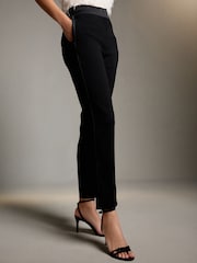 Black Slim Tuxedo Trousers - Image 5 of 8