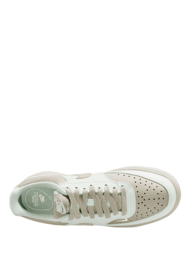Nike White Grey Court Vision Low Trainers - Image 2 of 3 Nike White Grey Court Vision Low Trainers - Image 2 of 3