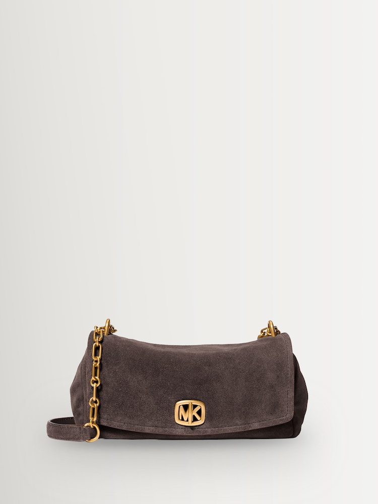Michael Kors Brown Bryant Turnlock Convertible Chain Shoulder Bag - Image 1 of 5