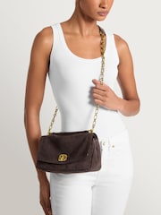 Michael Kors Brown Bryant Turnlock Convertible Chain Shoulder Bag - Image 3 of 5
