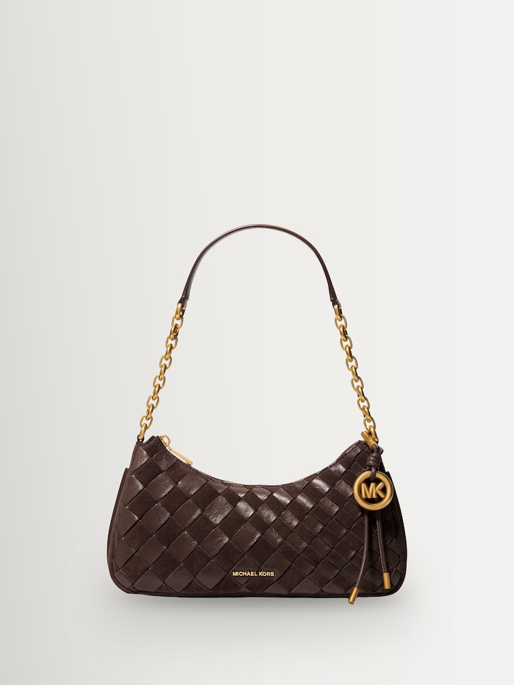 Michael Kors Brown Nolita Chain Pouchette Bag - Image 1 of 4
