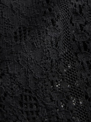 Black Long Sleeved Lace Fastening Blouse - Image 7 of 9