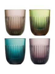 La Rochère Set of 4 Clear Ouessant Tumblers Assorted Colours 26cl - Image 4 of 5