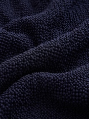 Navy Short Sleeved Textured Cape Top - Image 7 of 7