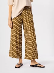 Whistles Green IKAT Spot Crop Trousers - Image 3 of 5