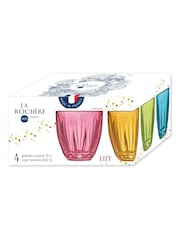 La Rochère Set of 4 Mixed Colours Lily Tumblers 25CL - Image 4 of 4