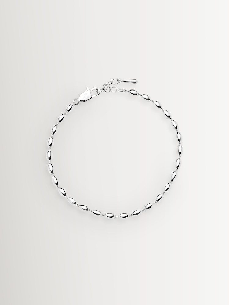 Missoma Silver Molten Olive Chain Bracelet - Image 1 of 4 Missoma Silver Molten Olive Chain Bracelet - Image 1 of 4