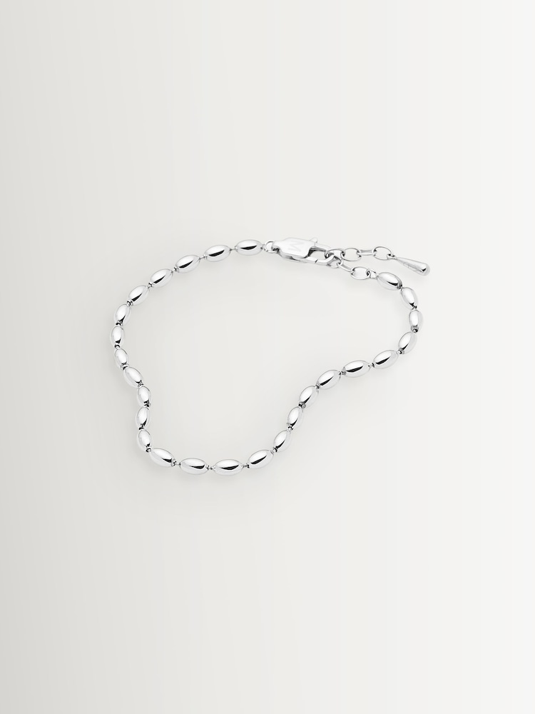 Missoma Silver Molten Olive Chain Bracelet - Image 2 of 4 Missoma Silver Molten Olive Chain Bracelet - Image 2 of 4