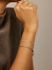 Missoma Silver Molten Olive Chain Bracelet - Image 4 of 4