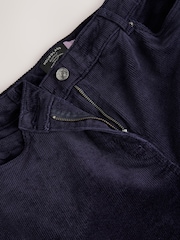 Mornarica Plavo - Hourglass Cord Bootcut Trousers with Modal - Slika 7 od 7
