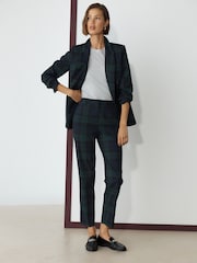 Schwarz & Grün - Karierte Hose in Slim-Fit - Bild 1 von 9