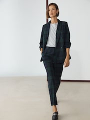 Schwarz & Grün - Karierte Hose in Slim-Fit - Bild 2 von 9