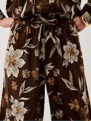 Monsoon Esther Floral Linen Blend Wide Leg Trousers - Bild 2 von 6