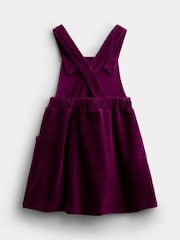 JoJo Maman Bébé Purple Fairy Embroidered Velour Pinny Set - Image 3 of 7
