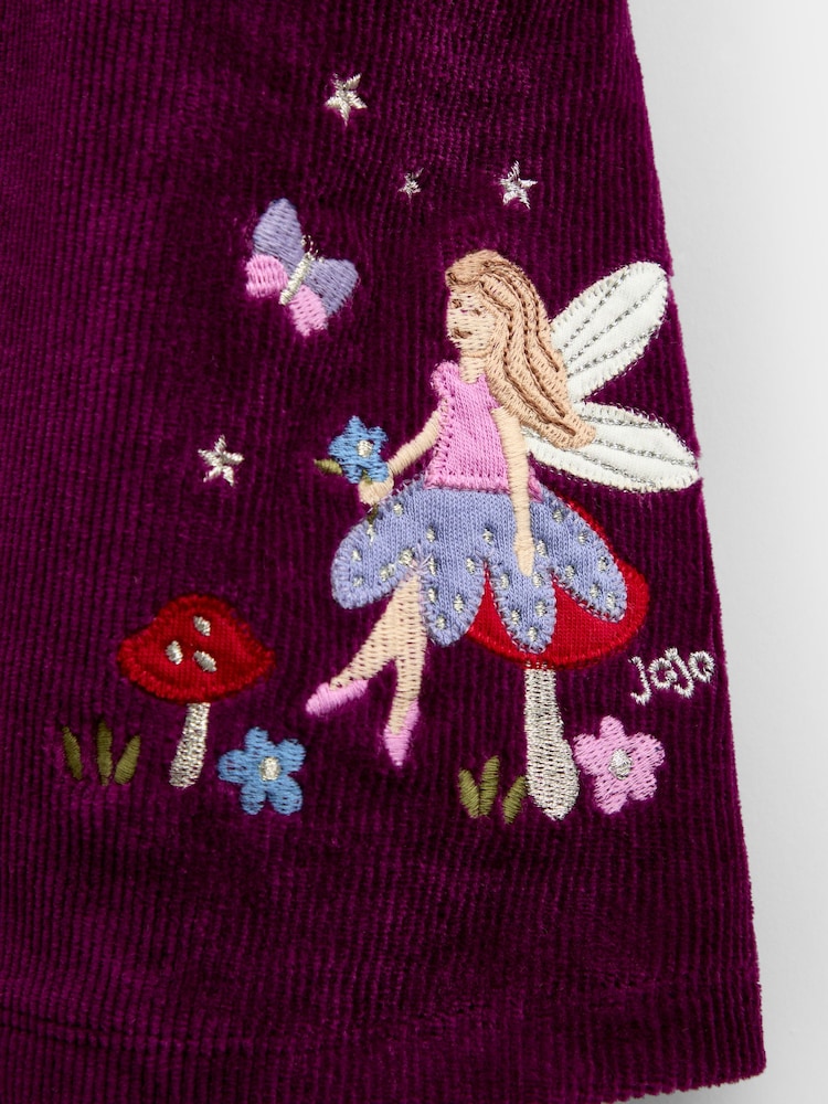 JoJo Maman Bébé Purple Fairy Embroidered Velour Pinny Set - Image 7 of 7 JoJo Maman Bébé Purple Fairy Embroidered Velour Pinny Set - Image 7 of 7