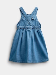 Jojo Maman Bébé Chambray Blue Shirt & Heart Pocket Dress Set - Image 5 of 8