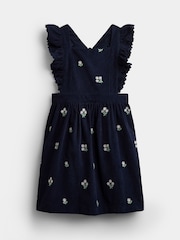 Jojo Maman Bébé Embroidered Cord Pinafore Dress & Blouse Set - Slika 4 od 7