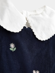 Jojo Maman Bébé Embroidered Cord Pinafore Dress & Blouse Set - Slika 6 od 7