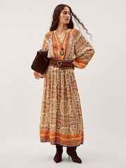 Monsoon Ines Floral Print Midi Dress - Image 1 of 6