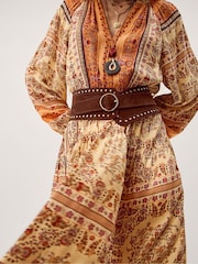 Monsoon Ines Floral Print Midi Dress - Image 4 of 6