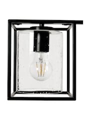 BHS Matt Black Hardy Caged 3 Light Bar Bubble Glass - Image 6 of 7