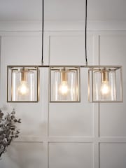 BHS Hardy Caged 3 Light Bar Bubble Glass - Image 1 of 7