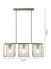 BHS Hardy Caged 3 Light Bar Bubble Glass - Image 7 of 7