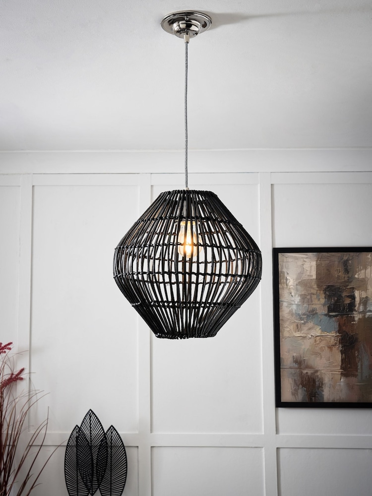 BHS Black Bamboo Bobbin Shade - Image 2 of 7