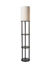 BHS Walnut Shelby Floor Lamp - Image 4 of 6
