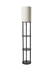 BHS Walnut Shelby Floor Lamp - Image 5 of 6