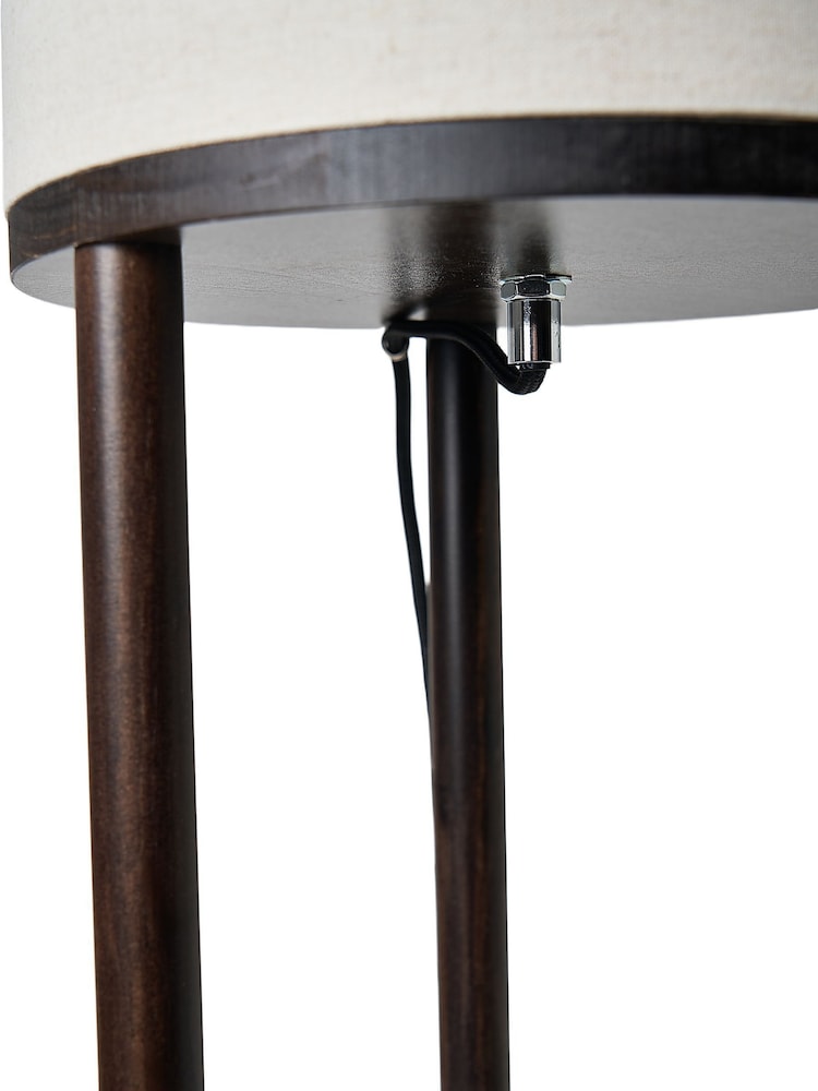 BHS Walnut Shelving Floor Lamp - Image 7 of 7 BHS Walnut Shelving Floor Lamp - Image 7 of 7