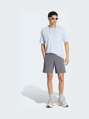 adidas Originals Blue Tech Trefoil Essentials Polyester T-Shirt - Image 3 of 7