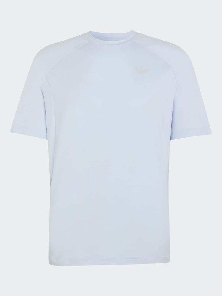 adidas Originals Blue Tech Trefoil Essentials Polyester T-Shirt - Image 7 of 7