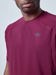 adidas Originals Purple Tech Trefoil Essentials Polyester T-Shirt - Image 4 of 7